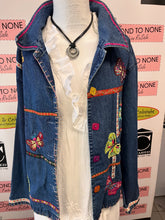 Load image into Gallery viewer, Butterly Applique Denim Jacket (Size Large)