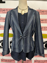 Load image into Gallery viewer, Jeanne Pierre Tie Denim Jacket (Size M)