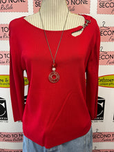 Load image into Gallery viewer, K.I.K.I.T Red Long Sleeve With Silver Hardware (Size L)