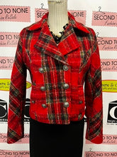 Load image into Gallery viewer, Vintage Wool Red Plaid Jacket (Size M)