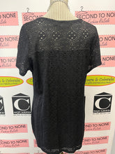 Load image into Gallery viewer, Nina Leonard Black Lace T-Shirt (Size XL)
