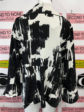 Cargar imagen en el visor de la galería, B&W Brush Stoke Funky Jacket (Size S)