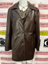 Cargar imagen en el visor de la galería, Danier Brown Leather Jacket (Size S)