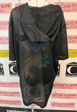 Load image into Gallery viewer, Krista Hooded Mesh Cover Up (Size L)