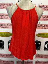 Cargar imagen en el visor de la galería, Coral & Gold Boho Embroidered Tank Top (Size L)