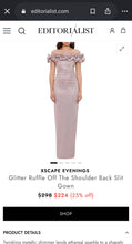 Cargar imagen en el visor de la galería, Xscape Glitter Ruffle Gown (Size 10)