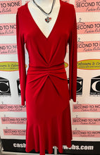 Charger l'image dans la galerie, Joseph Ribkoff Red Ruched Front Dress (Size 8)