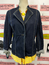 Cargar imagen en el visor de la galería, Spanner Embroidered Arm Denim Jacket (Size 6)