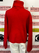 Charger l'image dans la galerie, Chunky Knit Red Turtleneck (Size M)