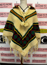 Load image into Gallery viewer, Vintage Hand Knit Wool Poncho (Size S/M)
