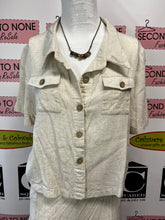 Cargar imagen en el visor de la galería, Canvas Coloured Linen-Look Short Sleeve Set (Size L/XL)