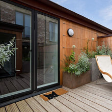 Cargar imagen en el visor de la galería, Peeking Black Cat Balcony Doormat