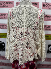 Load image into Gallery viewer, Crochet Tie Front Shawl (One Size)