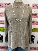 Load image into Gallery viewer, Vintage Knit Sweater with Lace Accents (Size L)