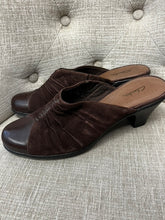 Load image into Gallery viewer, Clarks Leather Heeled Mules (Size 10)