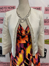 Load image into Gallery viewer, Tahari Cropped Rhinestone Trim Jacket (Size 2)