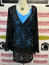 Load image into Gallery viewer, Ocean Blue Ruffled One Piece Swimsuit (Size 16)