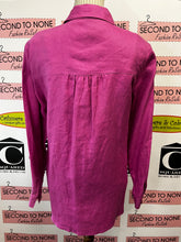 Cargar imagen en el visor de la galería, Pink 100% Linen Overshirt (Size M)