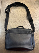Charger l'image dans la galerie, Unisex Black Faux Leather Satchel Crossbody Bag