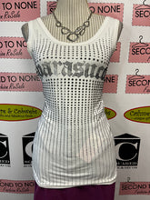 Load image into Gallery viewer, Parasuco White Studded Logo Tank (Size S)