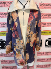 Cargar imagen en el visor de la galería, Solitaire Floral Faux Suede Jacket (Size L)