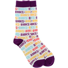 Load image into Gallery viewer, "Books Books Books" Unisex Crew Socks