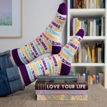 Load image into Gallery viewer, "Books Books Books" Unisex Crew Socks