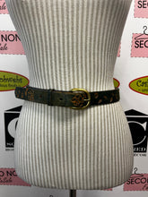 Load image into Gallery viewer, Green Floral Cowhide Belt (Size 32W)