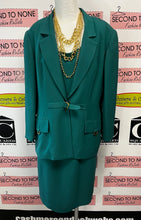 Load image into Gallery viewer, Vintage Jackie K Teal Dress & Jacket Set (Size M)