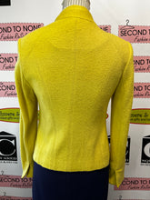 Load image into Gallery viewer, Laura Petites Chartreuse Wool Blend Jacket (Size 2P)