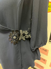 Load image into Gallery viewer, Navy Formal Blouse (Size M)