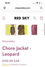Charger l'image dans la galerie, Red Sky Leopard Denim Chore Jacket/Dress (Size 2=2XL)