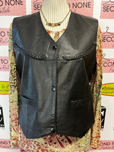 Load image into Gallery viewer, Genuine Leather Biker Vest (Size XL)