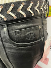 Load image into Gallery viewer, Harley Davidson Leather Pants & Bling Belt (Size 2)