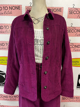 Cargar imagen en el visor de la galería, Deep Purple Corduroy Jacket & Skirt Set (Size M)