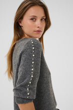 Cargar imagen en el visor de la galería, Wool Blend Pearl Sleeve Sweater (2 Colours)