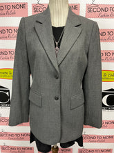 Load image into Gallery viewer, Zara Grey Suit Jacket (Size 10)