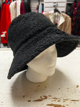 Load image into Gallery viewer, Black Reversible Sherpa Bucket Hat