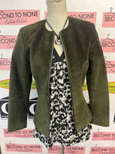 Load image into Gallery viewer, Danier Olive Green Suede Jacket (Size 4-6)
