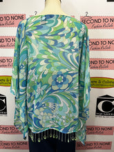 Load image into Gallery viewer, Wide Sleeve Sequin Fringe Top (Size L)