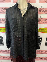 Charger l'image dans la galerie, Zara Plaid Sheer Organza Top (Size XS)