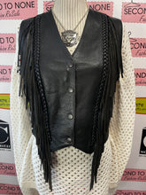 Load image into Gallery viewer, Vintage MOB Genuine Leather Biker Vest (Size M)