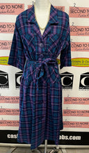 Load image into Gallery viewer, Vintage Gailliano Purple & Blue Plaid Dress (Size 16)