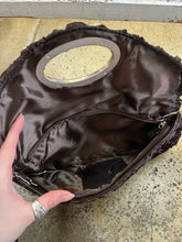 Load image into Gallery viewer, Brown Rosette Clutch