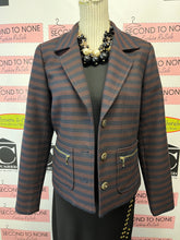 Load image into Gallery viewer, Isaac Mizrahi Striped Jacket (Size 10)