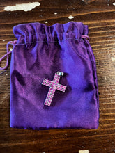 Charger l'image dans la galerie, Sterling Silver Purple Cross Charm
