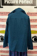 Cargar imagen en el visor de la galería, Columbia Dark Teal Micro Plaid Hooded Shirt (Size XL)
