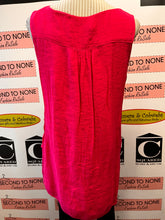 Load image into Gallery viewer, Hot Pink Linen-Look Layered Tank (Size M)