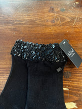 Load image into Gallery viewer, Red Coral Sequin Trim Socks