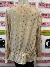 Load image into Gallery viewer, Fransa Gold Polka Dot Blouse (Size L)